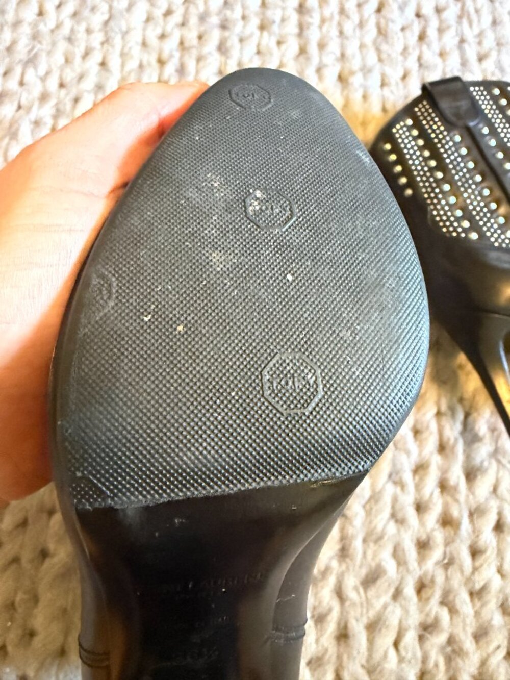 Saint Laurent Debbie Studded Leather Boots Yves Saint Laurent Size 36.5 - Picture 13 of 13